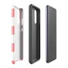 Glossy Classic Red Gingham Tough Case for Samsung — large red and white gingham checkerboard pattern with alternating solid