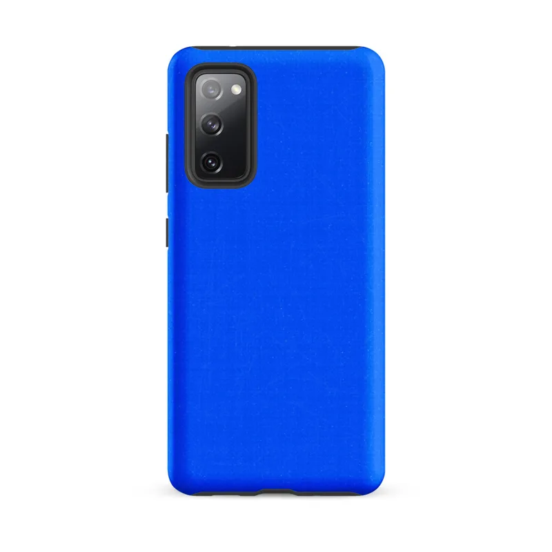 Matte Electric Blue Bold Tough Case for Samsung — solid vivid electric blue surface with subtle texture and fine