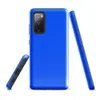 Glossy Electric Blue Bold Tough Case for Samsung — solid vivid electric blue surface with subtle texture and fine