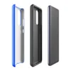 Glossy Electric Blue Bold Tough Case for Samsung — solid vivid electric blue surface with subtle texture and fine