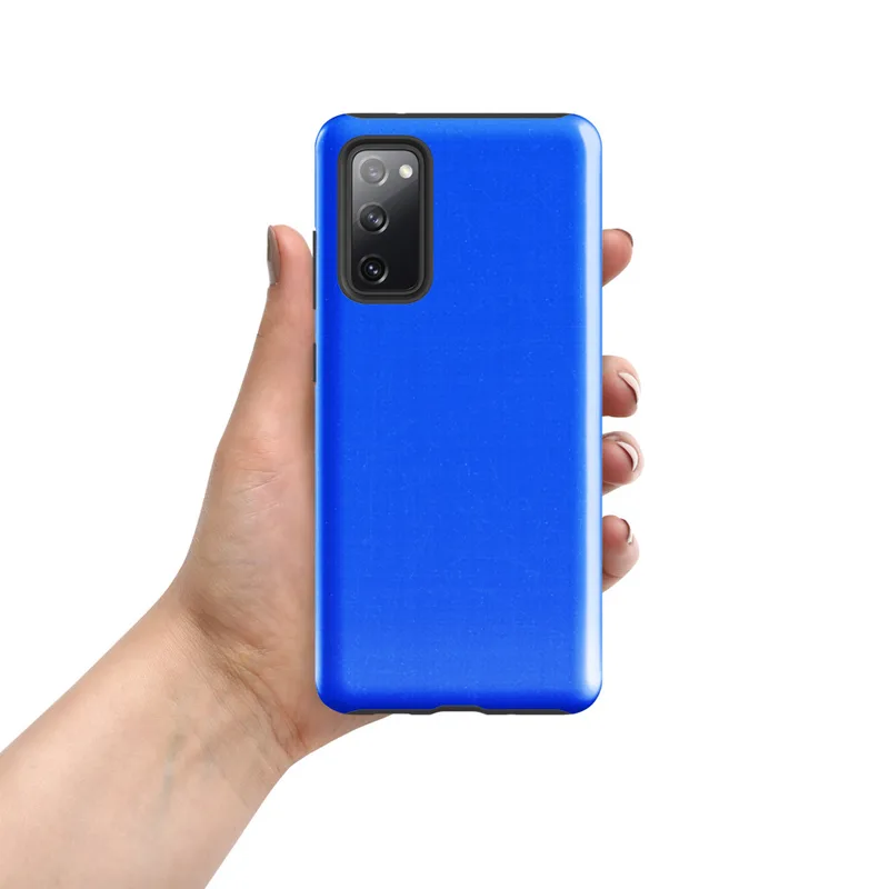 Glossy Electric Blue Bold Tough Case for Samsung — solid vivid electric blue surface with subtle texture and fine