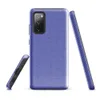 Glossy Periwinkle Grid Texture Tough Case for Samsung — fine micro-checkerboard pattern in periwinkle and slate blue
