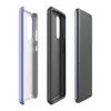 Glossy Periwinkle Grid Texture Tough Case for Samsung — fine micro-checkerboard pattern in periwinkle and slate blue