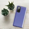 Glossy Periwinkle Grid Texture Tough Case for Samsung — fine micro-checkerboard pattern in periwinkle and slate blue