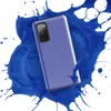 Glossy Periwinkle Grid Texture Tough Case for Samsung — fine micro-checkerboard pattern in periwinkle and slate blue