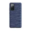 Matte Ocean Wave Stripe Tough Case for Samsung — tightly packed horizontal rippling wave stripes in cobalt blue and white