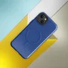 Glossy Royal Blue Woven Texture MagSafe Tough Case for iPhone — close-up woven textile texture in deep royal blue