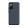 Matte Worn Denim Classic Tough Case for Samsung — close-up diagonal twill weave of washed denim fabric in muted slate