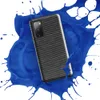Glossy Steel Knit Stripe Tough Case for Samsung — close-up woven knit textile pattern with alternating rows of charcoal