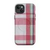 Matte Classic Plaid Heritage MagSafe Tough Case for iPhone — classic tartan plaid woven in deep red, navy blue, forest