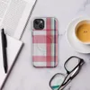 Glossy Classic Plaid Heritage MagSafe Tough Case for iPhone — classic tartan plaid woven in deep red, navy blue, forest