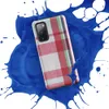 Glossy Classic Plaid Tough Case for Samsung — traditional tartan plaid pattern with intersecting stripes in red, navy