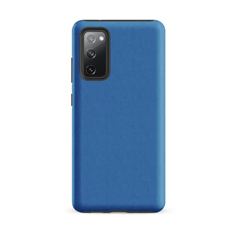 Matte Clear Skies Blue Tough Case for Samsung — solid medium sky blue field with a smooth matte texture and subtle tonal