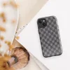 Glossy Urban Grid Plaid MagSafe Tough Case for iPhone — tight charcoal and silver woven check plaid pattern with a textile