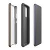 Glossy Dark Earth Crackle Terrain Tough Case for Samsung — cracked dry earth texture in deep chocolate brown with fine