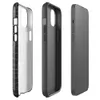 Glossy Midnight Croc MagSafe Tough Case for iPhone — close-up crocodile skin scale pattern in deep black and charcoal