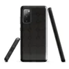 Glossy Dark Stone Grid Tough Case for Samsung — repeating charcoal octagonal stone tiles with diamond intersections