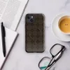 Glossy Dark Earth Cobblestone Grid MagSafe Tough Case for iPhone — repeating grid of rounded octagonal stone tiles in deep