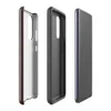 Glossy Dark Crimson Lattice Tough Case for Samsung — repeating dark crimson grid of rounded squares with dot connectors