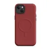 Matte Crimson Bold MagSafe Tough Case for iPhone — solid deep crimson red covering the entire surface, flat and matte