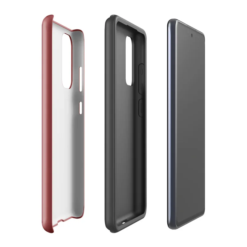 Glossy Classic Crimson Bold Tough Case for Samsung — solid deep crimson red flat color fill with no additional markings