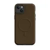 Matte Dark Chocolate Velvet Shield MagSafe Tough Case for iPhone — solid deep espresso brown with subtle warm undertones