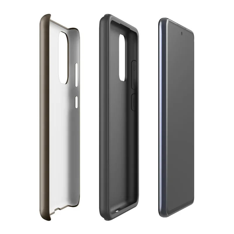 Glossy Rich Earth Brown Tough Case for Samsung — solid deep warm brown with subtle organic texture variation across