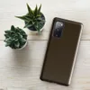 Glossy Rich Earth Brown Tough Case for Samsung — solid deep warm brown with subtle organic texture variation across