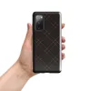 Glossy Dark Diamond Quilted Leather Tough Case for Samsung — deep espresso brown quilted leather pattern with a diagonal