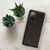 Glossy Dark Diamond Quilted Tough Case for Samsung — dark espresso brown quilted diamond grid pattern with dashed silver