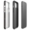 Glossy Dark Diamond Stitch MagSafe Tough Case for iPhone — diagonal diamond grid with fine dashed stitching lines on a deep
