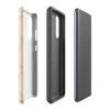 Glossy Golden Diagonal Tile Pattern Tough Case for Samsung — repeating diagonal diamond grid with warm sandy beige tiles