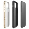 Glossy Woven Diamond Lattice MagSafe Tough Case for iPhone — diagonal double-line lattice grid forming small diamonds
