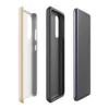 Glossy Sandy Dune Minimalist Tough Case for Samsung — soft sandy beige textured surface with subtle tonal speckles