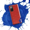 Glossy Crimson Diamond Grid Tough Case for Samsung — repeating diamond grid pattern with ivory stitched outlines on a deep