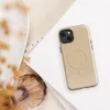 Glossy Desert Sand Minimalist MagSafe Tough Case for iPhone — soft sandy beige surface with a subtle warm-toned organic