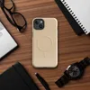Glossy Desert Sand Minimalist MagSafe Tough Case for iPhone — soft sandy beige surface with a subtle warm-toned organic
