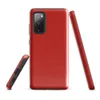 Glossy Scarlet Texture Bold Tough Case for Samsung — deep scarlet red surface with organic mottled texture and subtle tonal