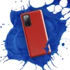 Glossy Scarlet Texture Bold Tough Case for Samsung — deep scarlet red surface with organic mottled texture and subtle tonal
