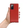 Glossy Scarlet Texture Bold Tough Case for Samsung — deep scarlet red surface with organic mottled texture and subtle tonal
