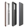 Glossy Rich Cognac Solid Tough Case for Samsung — solid deep cognac brown in a smooth, matte flat color with no additional