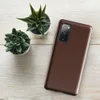 Glossy Rich Cognac Solid Tough Case for Samsung — solid deep cognac brown in a smooth, matte flat color with no additional