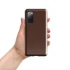 Glossy Rich Cognac Solid Tough Case for Samsung — solid deep cognac brown in a smooth, matte flat color with no additional