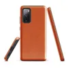 Glossy Burnt Orange Velvet Tough Case for Samsung — solid burnt orange surface with subtle warm texture variation across