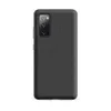 Matte Slate Linen Texture Tough Case for Samsung — seamless charcoal grey woven linen textile pattern with subtle thread