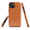 Glossy Burnt Orange Dusk MagSafe Tough Case for iPhone — solid burnt orange field with a warm terracotta hue and subtle