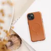Glossy Burnt Orange Dusk MagSafe Tough Case for iPhone — solid burnt orange field with a warm terracotta hue and subtle