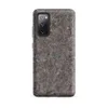 Matte Urban Felt Texture Tough Case for Samsung — close-up photorealistic gray recycled felt surface with scattered fiber
