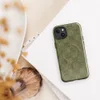 Glossy Woven Earth Basket Weave MagSafe Tough Case for iPhone — repeating alternating square tile basket weave pattern