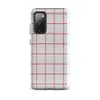 Glossy Classic Red Windowpane Check Tough Case for Samsung — red and white windowpane check pattern with evenly spaced grid